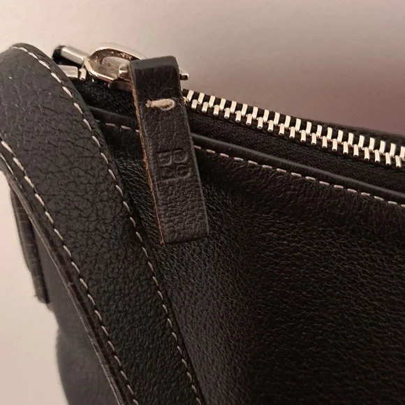 Kate Spade Classic Black Shoulder Bag Leather Made In Italy VINTAGE 1990'S Rare - Picture 6 of 13